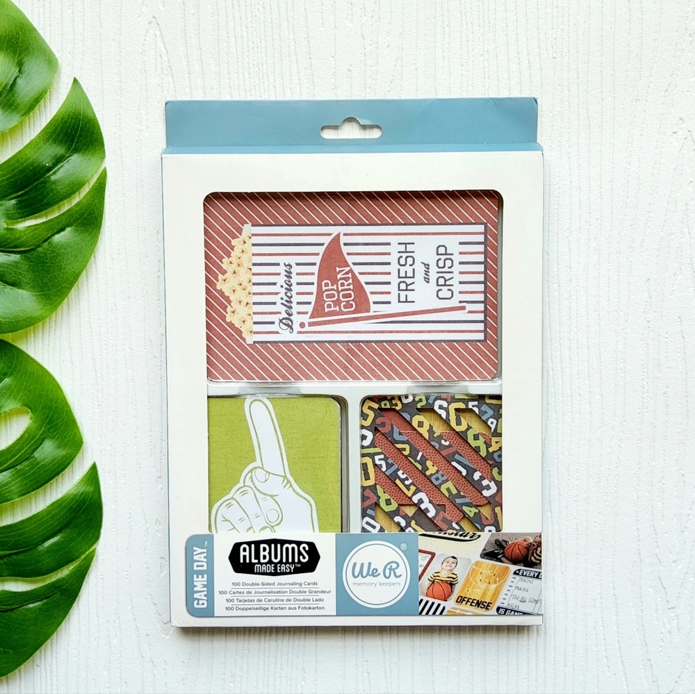 We R Memory Keepers Albums Made Easy GAME DAY 100 Double-Sided Journal Card Set